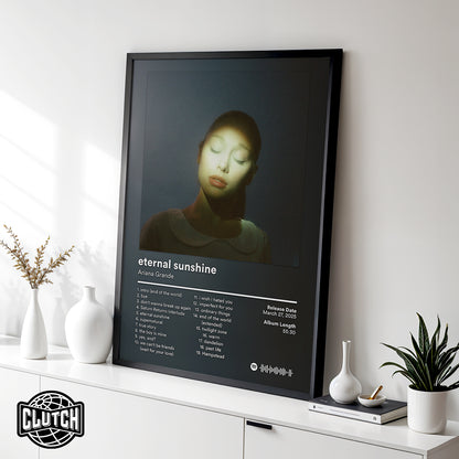 Ariana Grande 'Eternal Sunshine' (Green Portrait) Album Poster