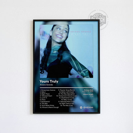 Ariana Grande 'Yours Truly' (Anniversary Edition) Album Poster