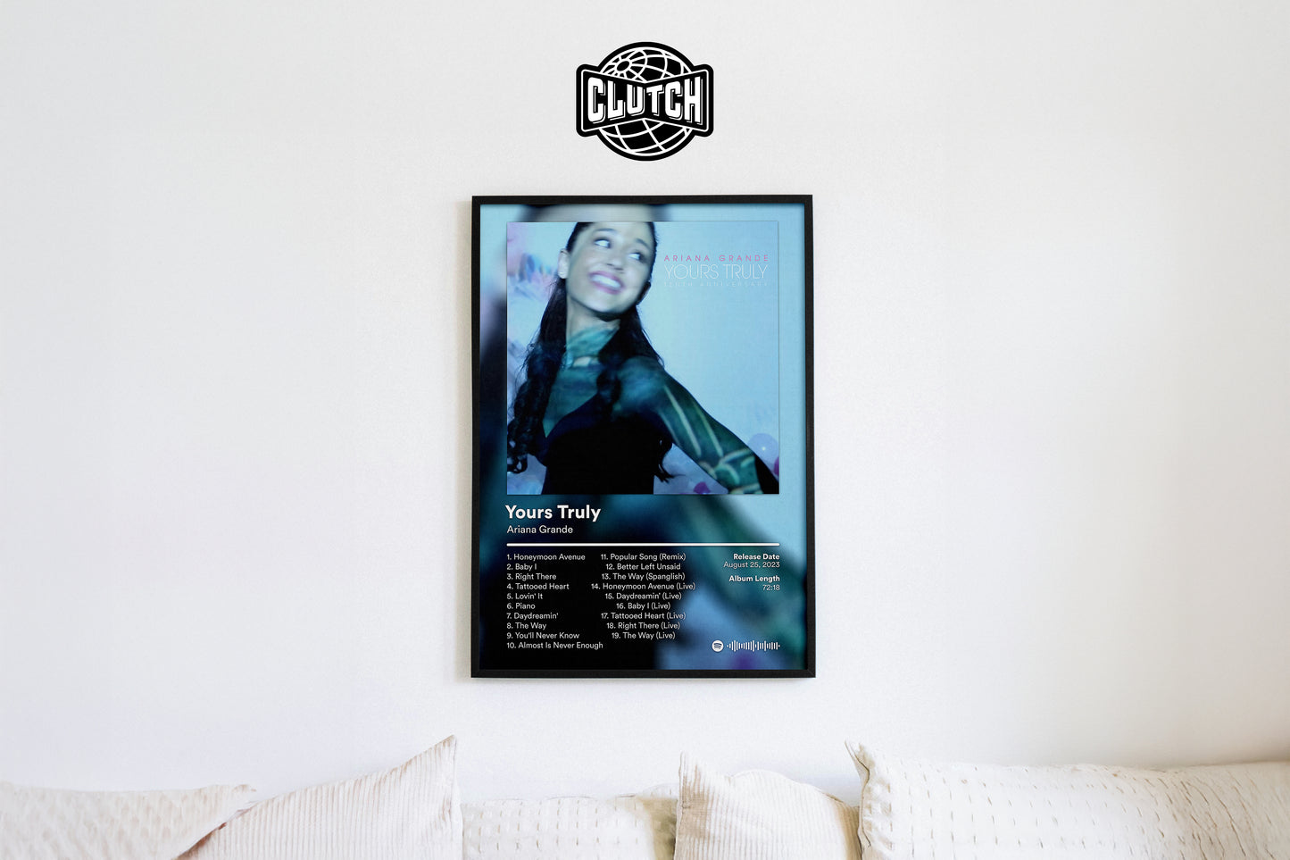 Ariana Grande 'Yours Truly' (Anniversary Edition) Album Poster