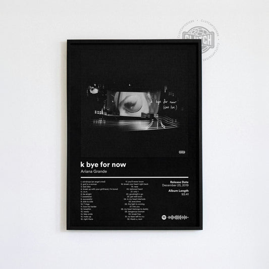 Ariana Grande 'k bye for now' Album Poster
