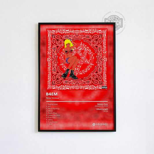 Nine Vicious 'B4EM' Album Poster