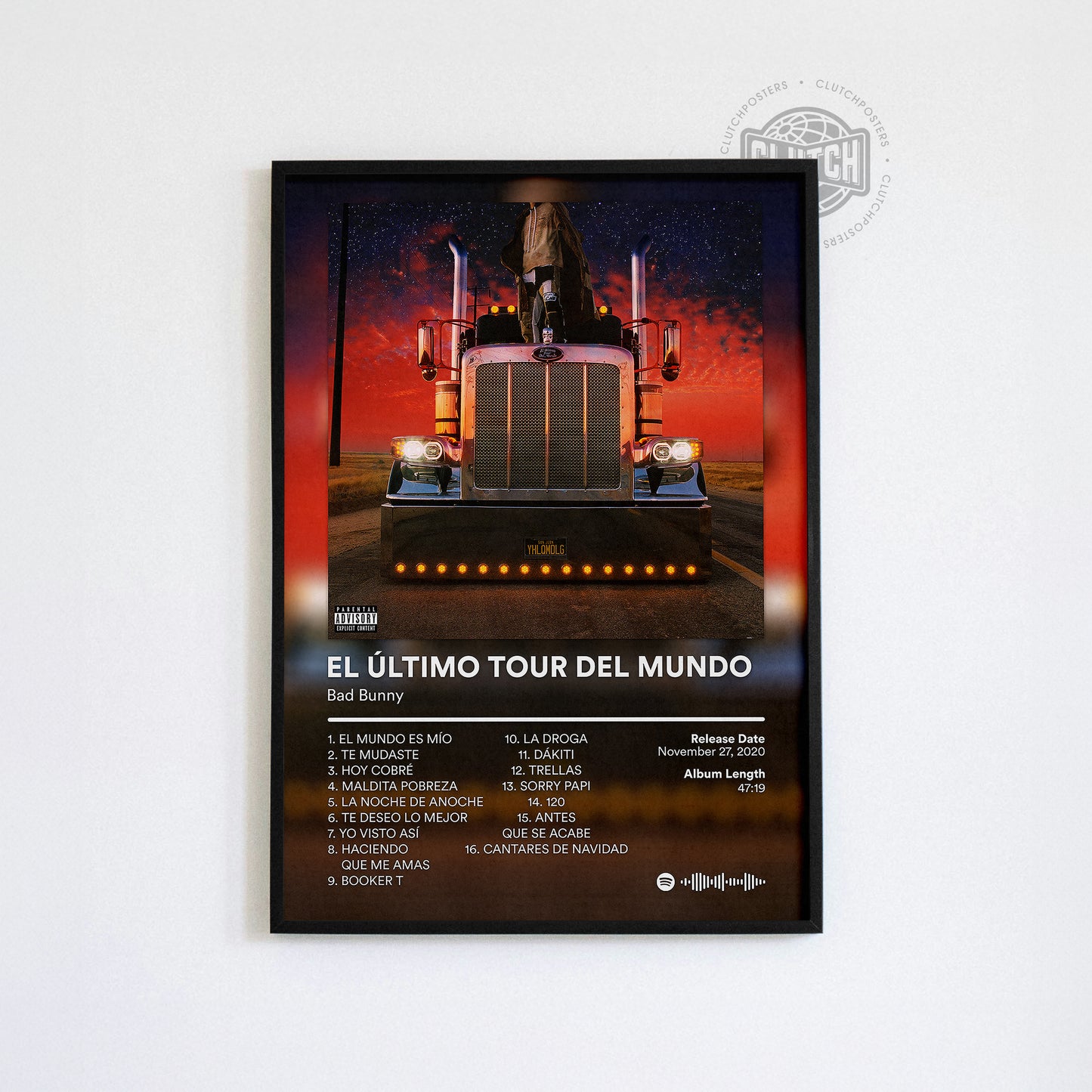Bad Bunny 'EL ULTIMO TOUR DEL MUNDO' Album Poster