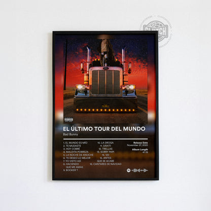 Bad Bunny 'EL ULTIMO TOUR DEL MUNDO' Album Poster