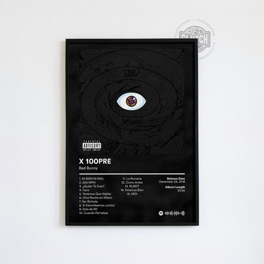 Bad Bunny 'X 100PRE' Album Poster