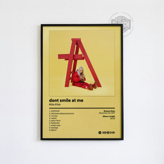 Billie Eilish 'Don't Smile At Me' Album Poster