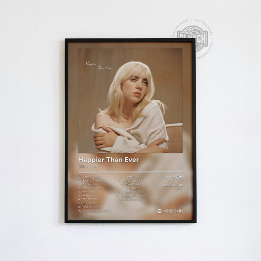 Billie Eilish 'Happier Than Ever' Album Poster