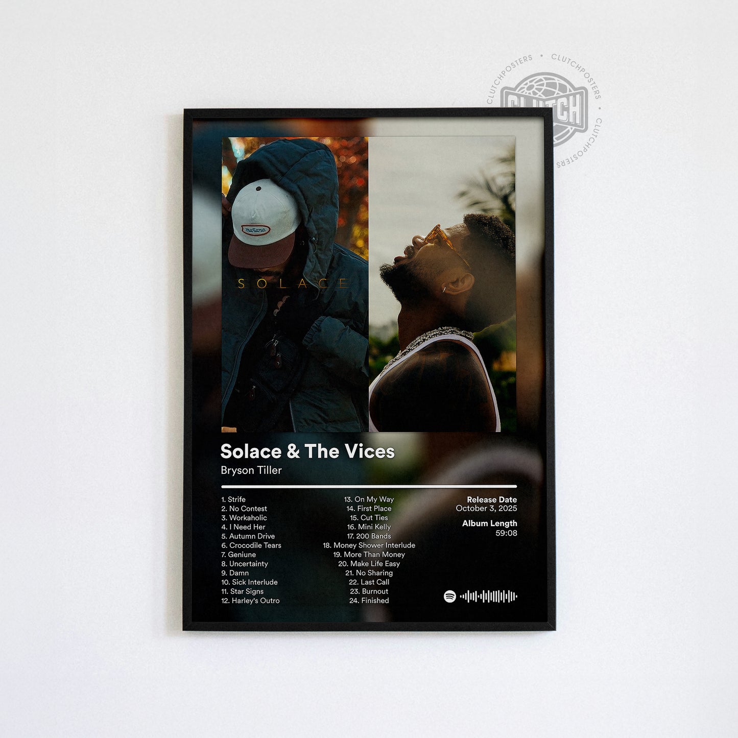 Bryson Tiller 'Solace & The Vices' Album Poster