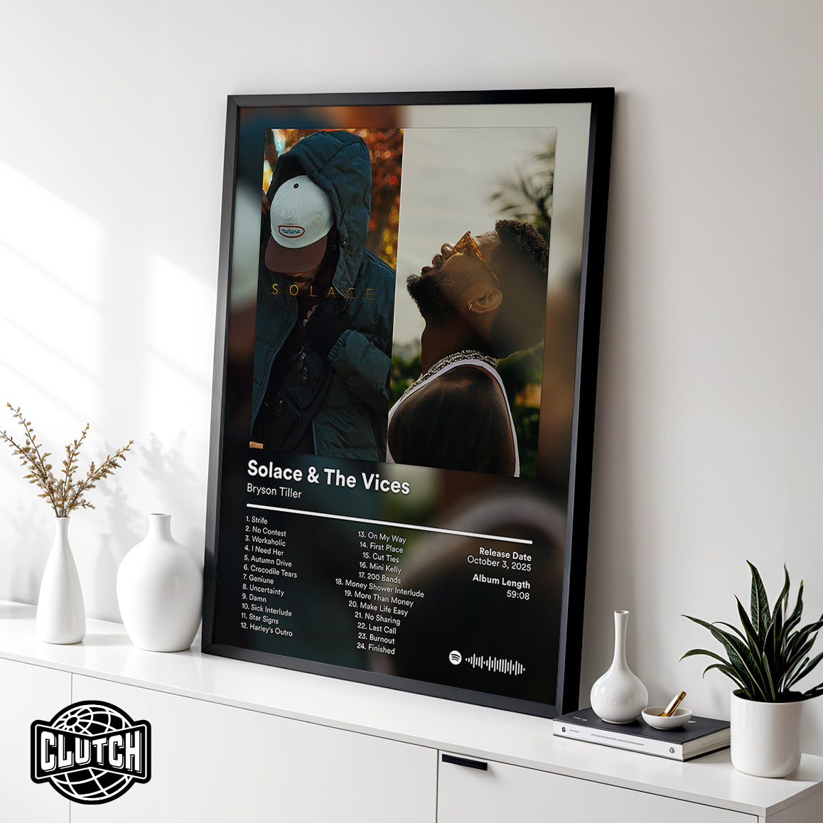 Bryson Tiller 'Solace & The Vices' Album Poster