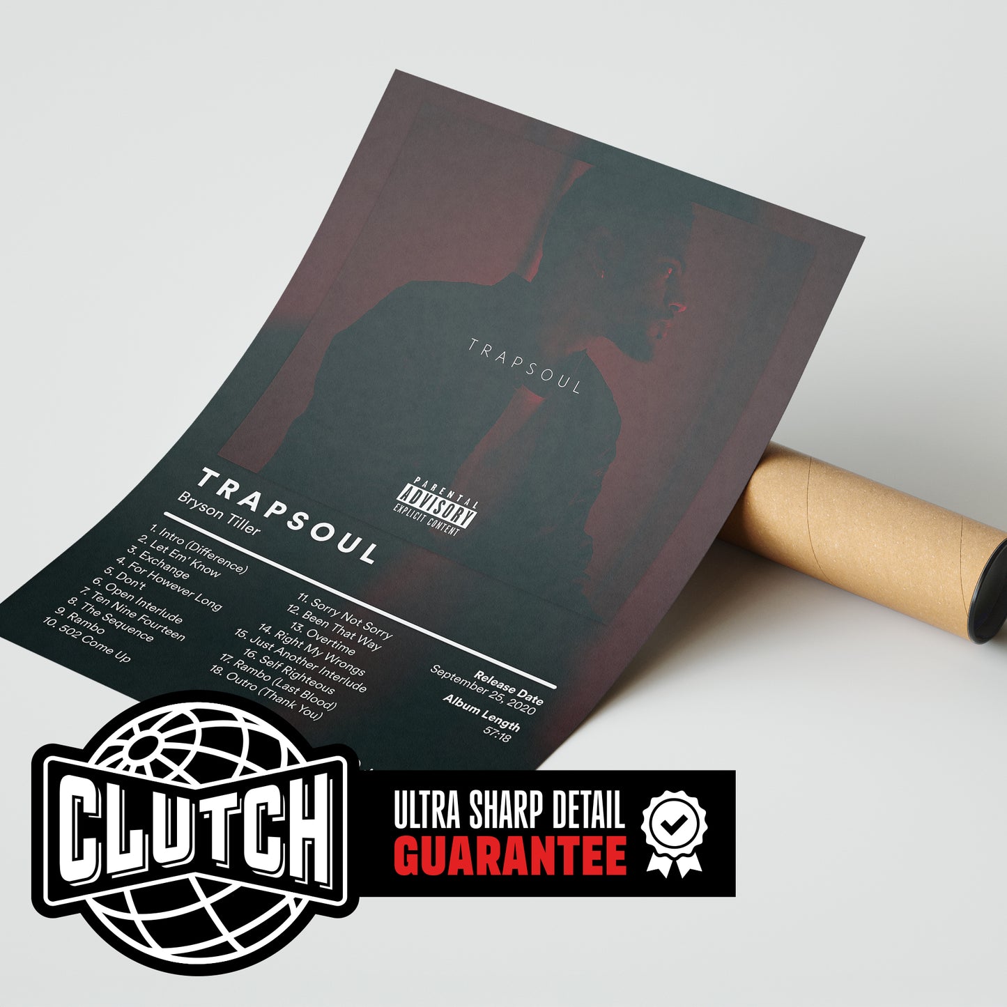 Bryson Tiller 'TRAPSOUL' Album Poster