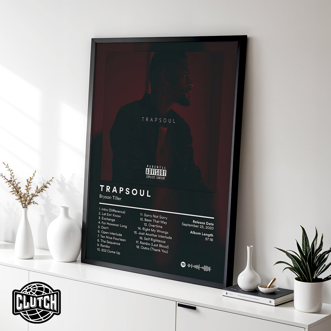 Bryson Tiller 'TRAPSOUL' Album Poster