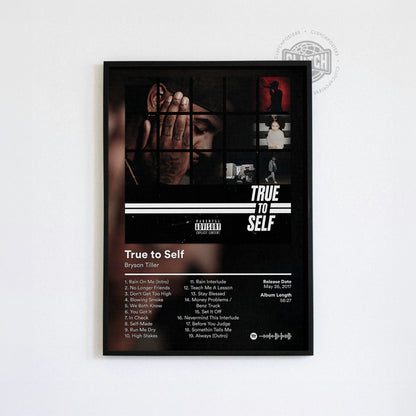 Bryson Tiller 'True To Self' Album Poster