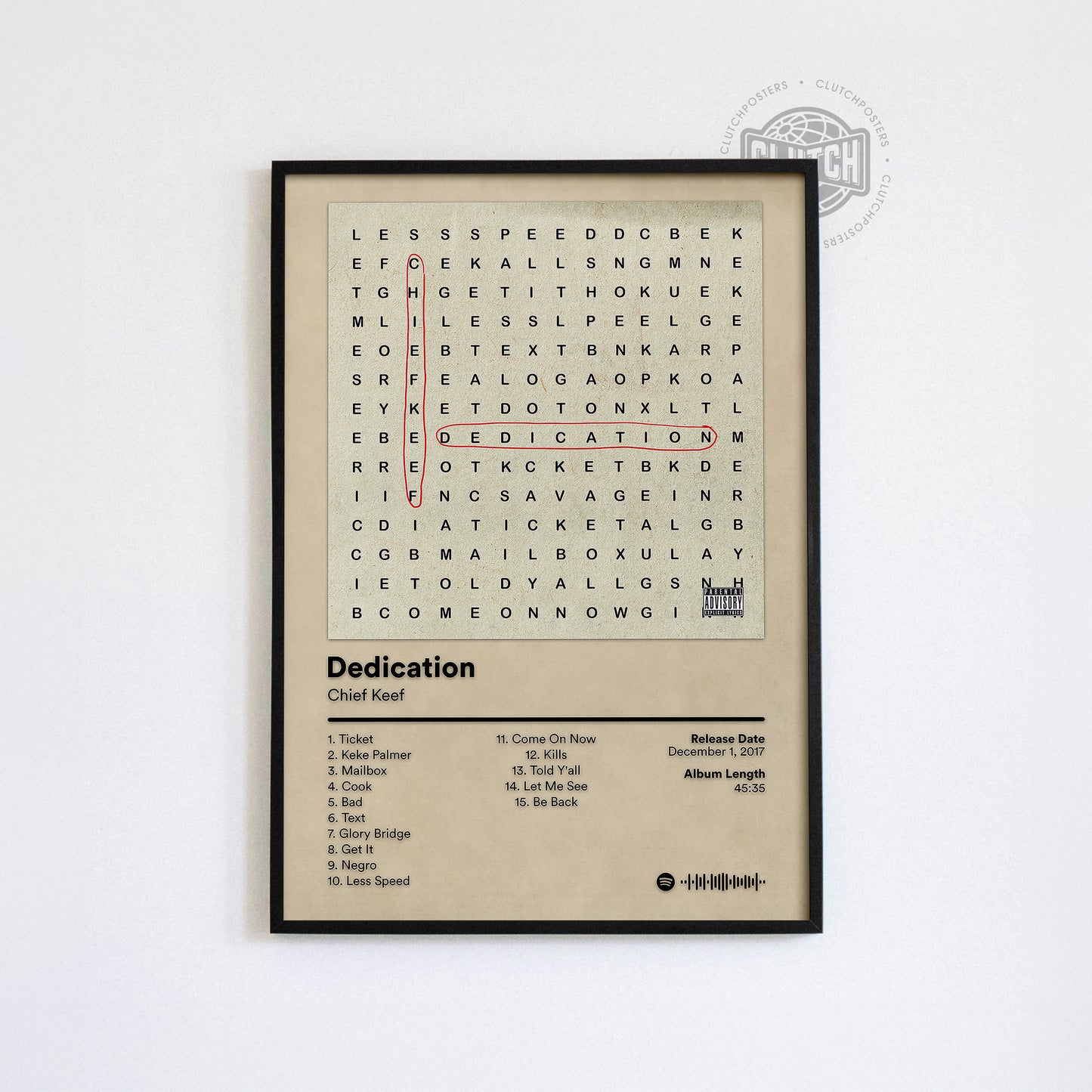 Chief Keef 'Dedication' Album Poster