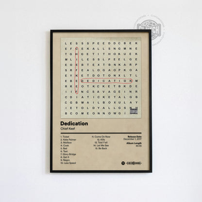 Chief Keef 'Dedication' Album Poster