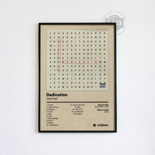 Chief Keef 'Dedication' Album Poster