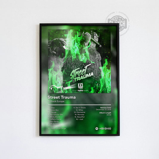 D-Block Europe 'Street Trauma' Album Poster