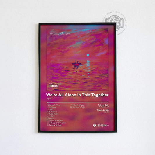 Dave 'We're All Alone In This Together' Album Poster