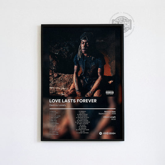 Destroy Lonely 'Love Lasts Forever' (Deluxe) Album Poster