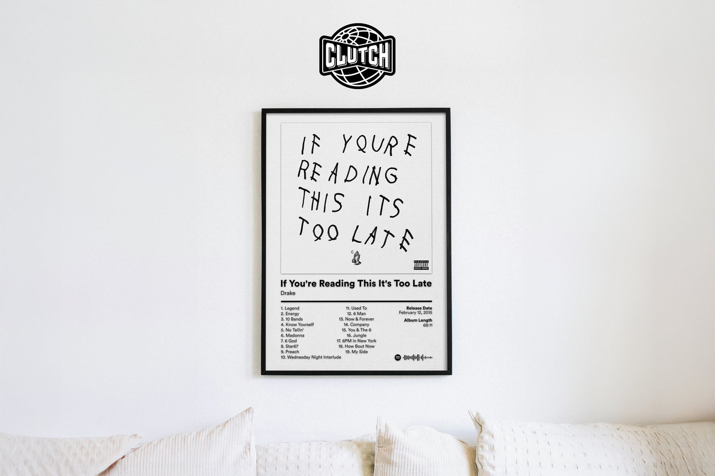 Drake 'If You're Reading This It's Too Late' Album Poster