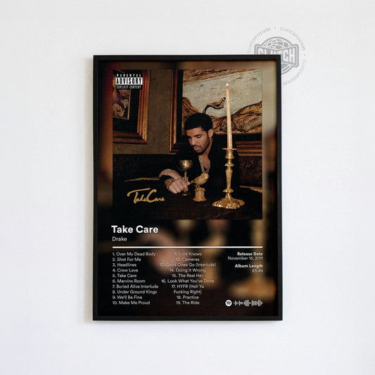Drake 'Take Care' Album Poster