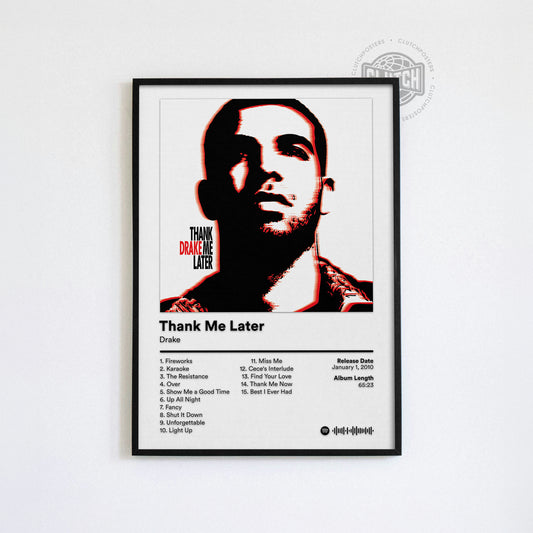 Drake 'Thank Me Later' Album Poster