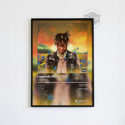 Juice WRLD 'Legends Never Die' (5 Year Anniversary Edition) Album Poster