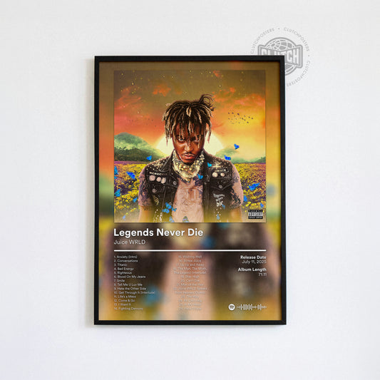Juice WRLD 'Legends Never Die' (5 Year Anniversary Edition) Album Poster