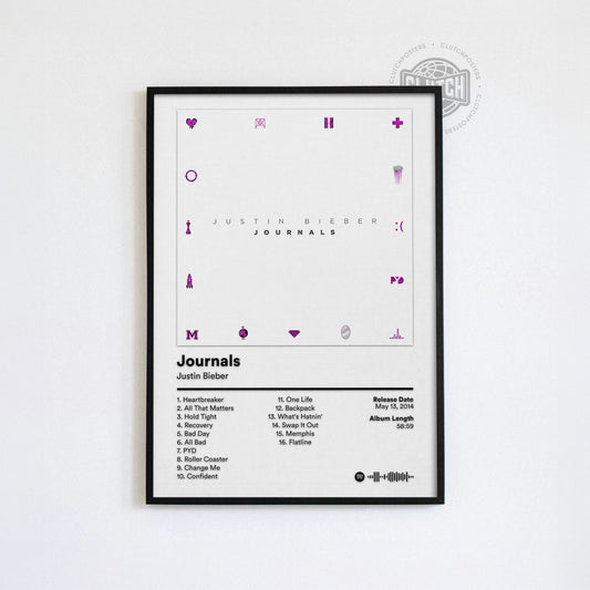 Justin Bieber 'Journals' Album Poster