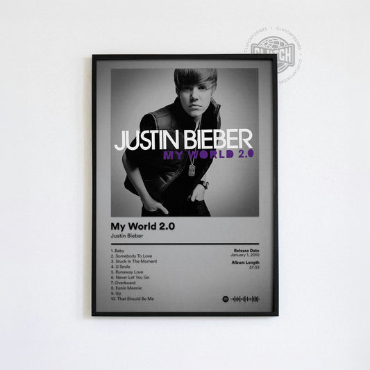 Justin Bieber 'My World 2.0' Album Poster