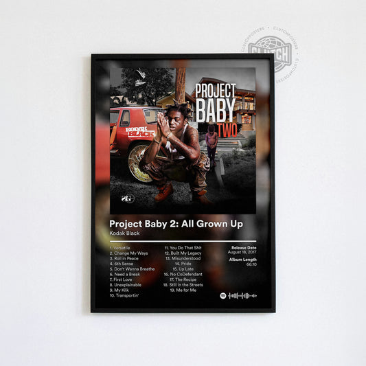 Kodak Black 'Project Baby 2: All Grown Up' Album Poster