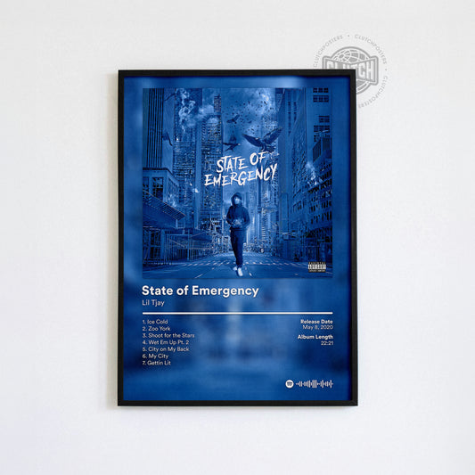 Lil Tjay 'State Of Emergency' Album Poster
