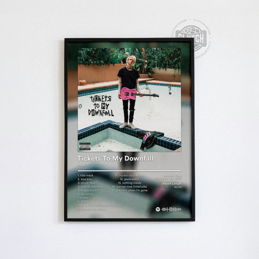 MGK 'Tickets To My Downfall' Album Poster