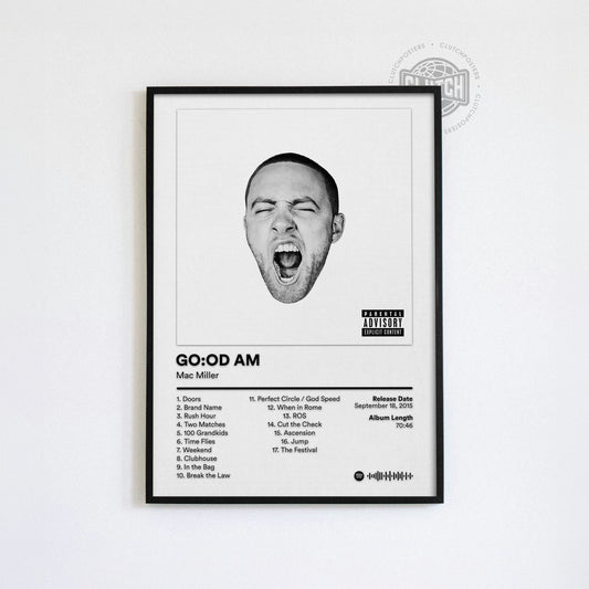 Mac Miller 'GO:OD AM' Album Poster