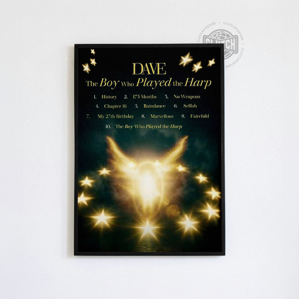 Dave 'The Boy Who Played Harp' Tracklist Poster