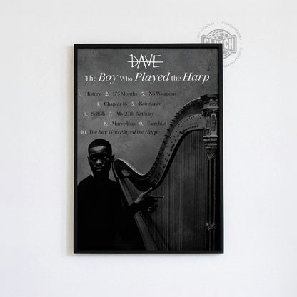 Dave 'The Boy Who Played Harp' Tracklist Poster