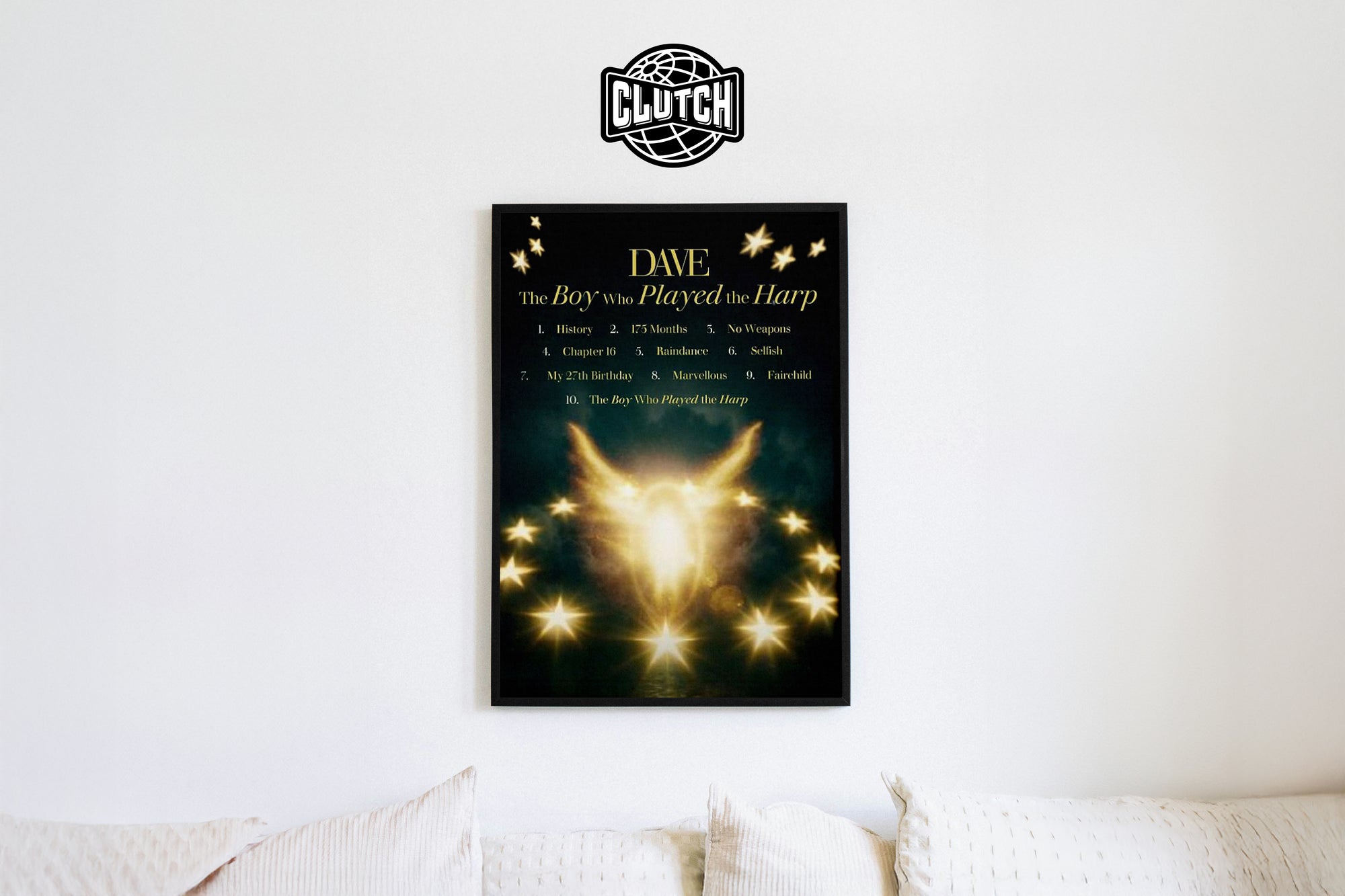 Dave 'The Boy Who Played Harp' Tracklist Poster