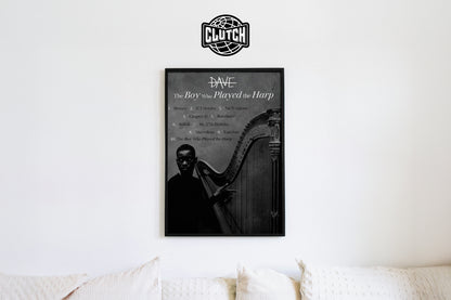 Dave 'The Boy Who Played Harp' Tracklist Poster