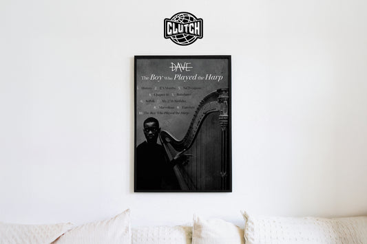 Dave 'The Boy Who Played Harp' Tracklist Poster