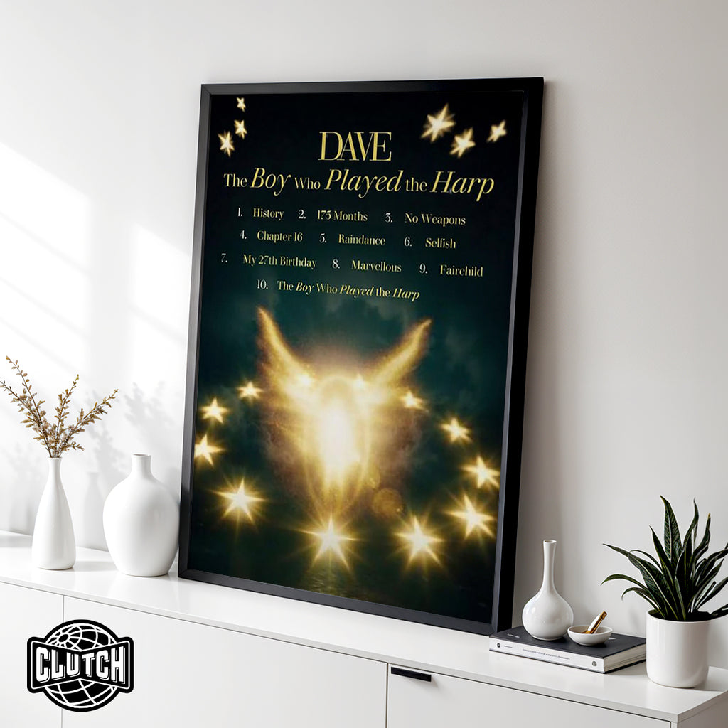 Dave 'The Boy Who Played Harp' Tracklist Poster