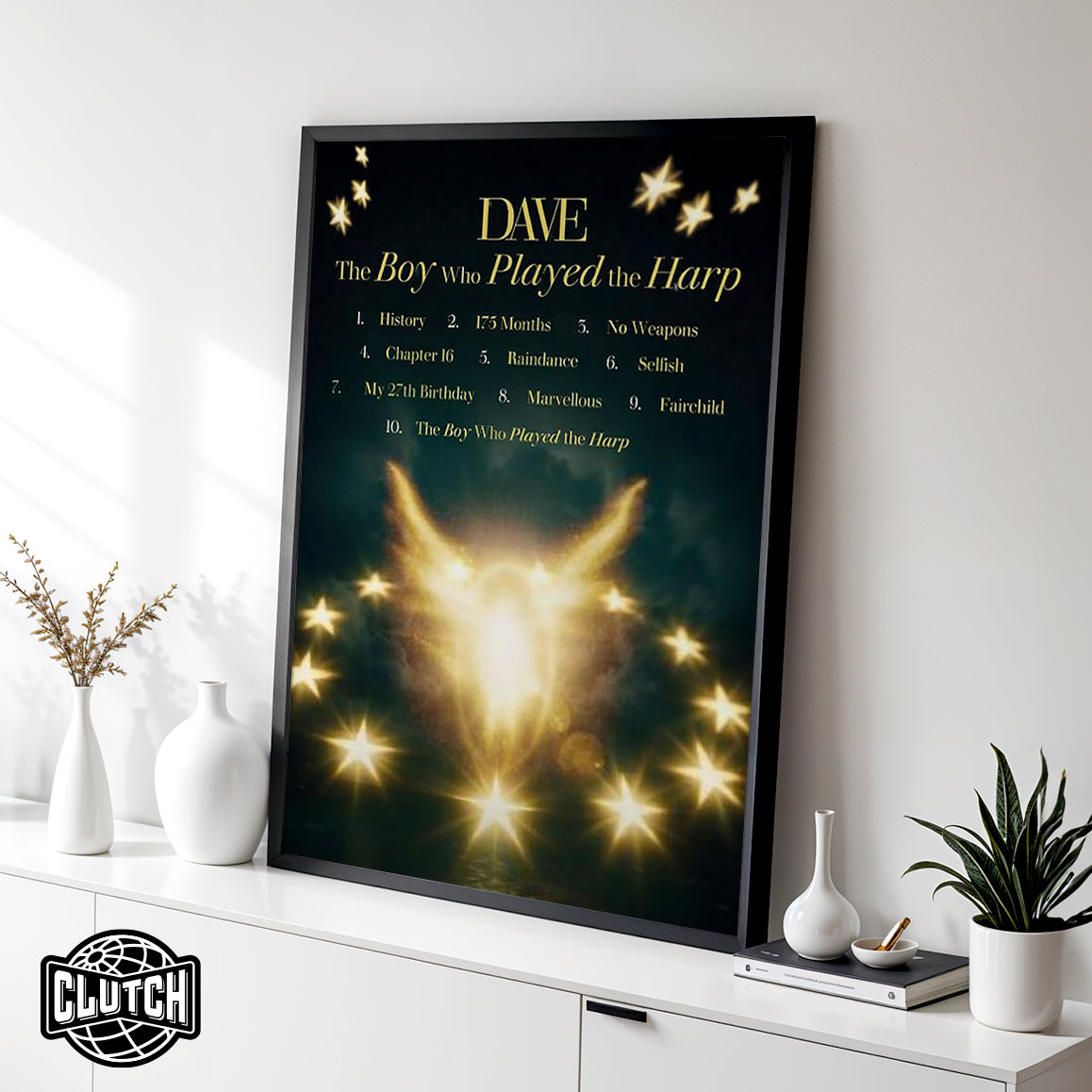 Dave 'The Boy Who Played Harp' Tracklist Poster