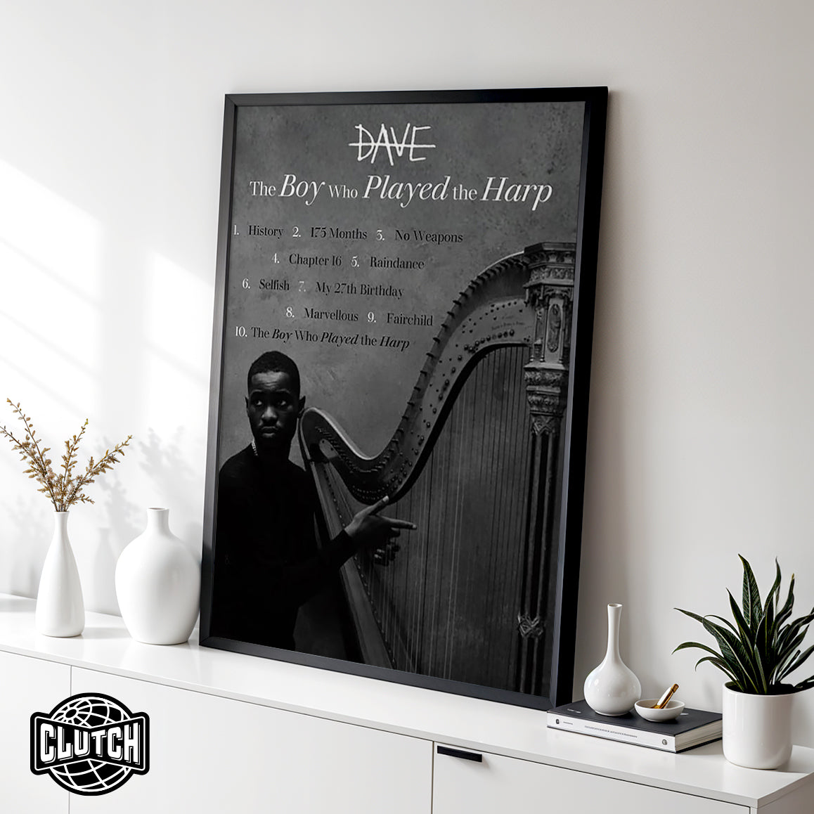 Dave 'The Boy Who Played Harp' Tracklist Poster