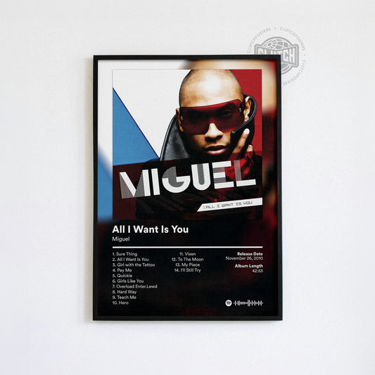 Miguel 'All I Want Is You' Album Poster