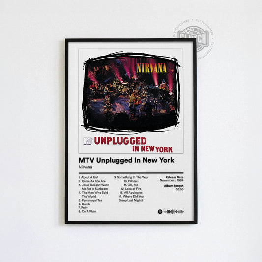 Nirvana 'MTV Unplugged In New York' Album Poster