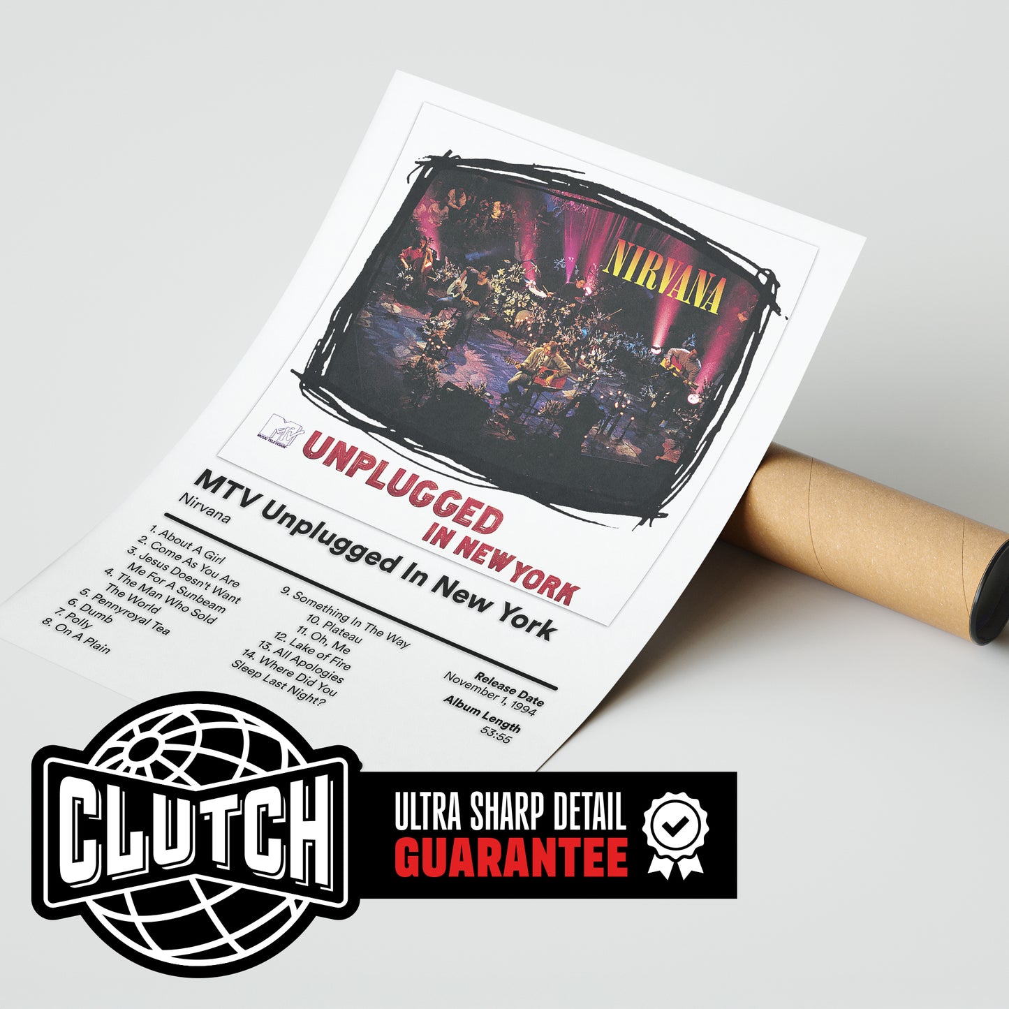 Nirvana 'MTV Unplugged In New York' Album Poster