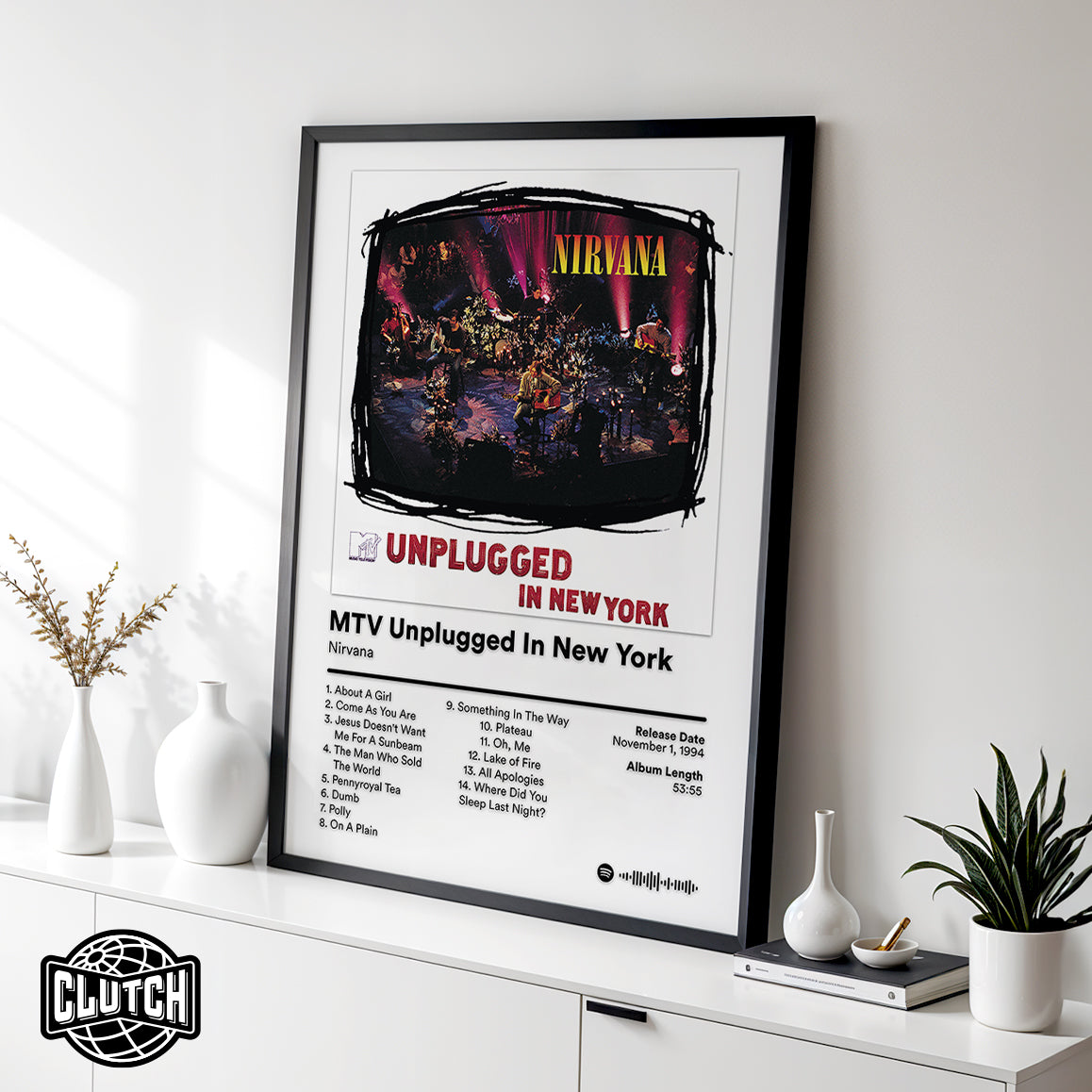 Nirvana 'MTV Unplugged In New York' Album Poster