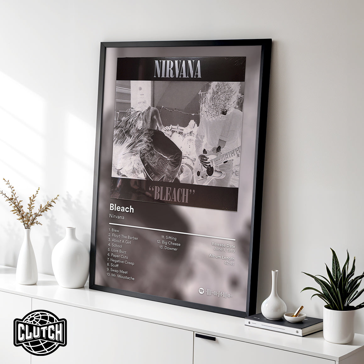 Nirvana 'Bleach' Album Poster