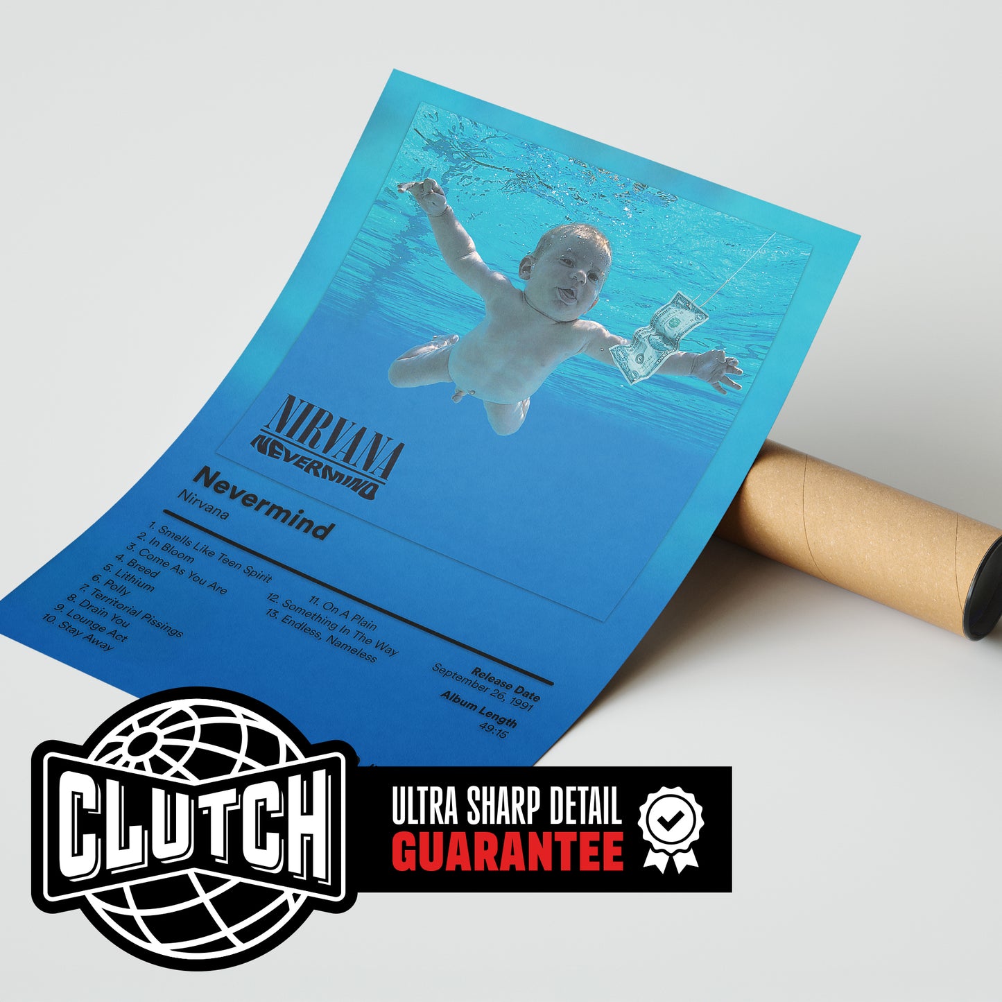 Nirvana 'Nevermind' Album Poster