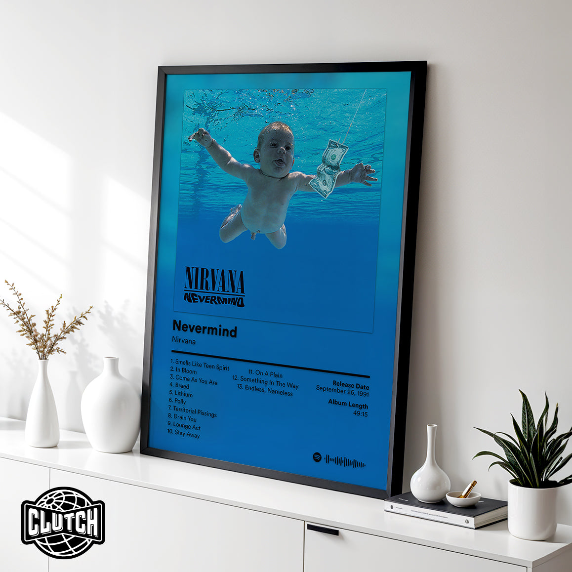 Nirvana 'Nevermind' Album Poster