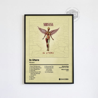Nirvana 'In Utero' Album Poster