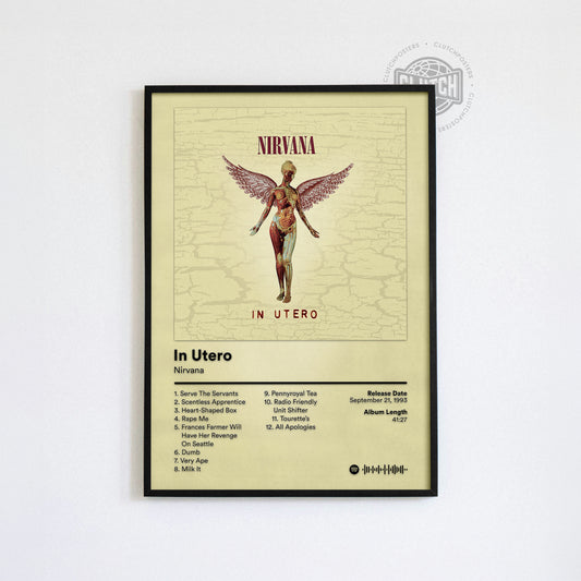 Nirvana 'In Utero' Album Poster