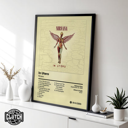 Nirvana 'In Utero' Album Poster